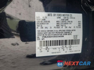 Zdjęcie 13 z 13 samochodu: 2025 FORD EXPLORER ACTIVE VIN:1FMUK8DH3SGC44399 - miniatura