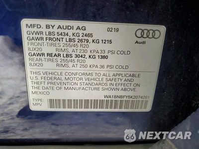 Zdjęcie 14 z 14 samochodu: 2019 AUDI Q5 PREMIUM PLUS VIN:WA1BNBFY5K2074261 - miniatura