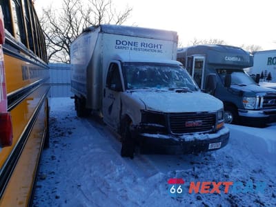 Czwarte zdjęcie samochodu z boku: 2012 GMC SAVANA BOX TRUCK VIN:1GD374CA5C1908183 - miniatura