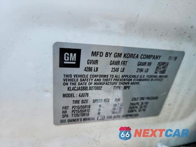 Zdjęcie 12 z 12 samochodu: 2020 BUICK ENCORE PREFERRED VIN:KL4CJASB8LB070802 - miniatura