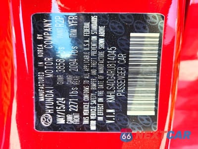 Zdjęcie 12 z 12 samochodu: 2024 HYUNDAI ELANTRA SEL VIN:KMHLS4DG4RU814045 - miniatura