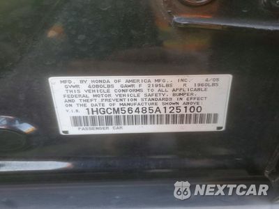 Zdjęcie 13 z 13 samochodu: 2005 HONDA ACCORD LX VIN:1HGCM56485A125100 - miniatura