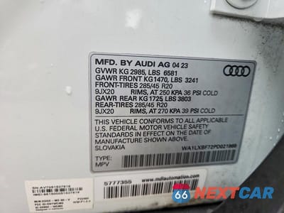 Zdjęcie 14 z 14 samochodu: 2023 AUDI Q7 PREMIUM PLUS VIN:WA1LXBF72PD021969 - miniatura