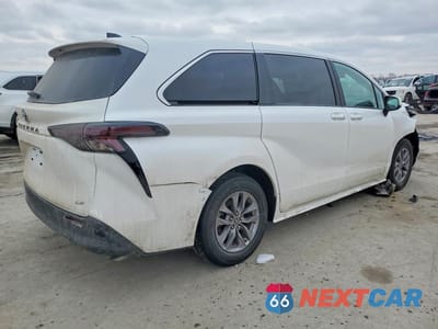 Trzecie zdjęcie samochodu z tyłu: 2025 TOYOTA SIENNA LE VIN:5TDKSKFC2SS194675 - miniatura