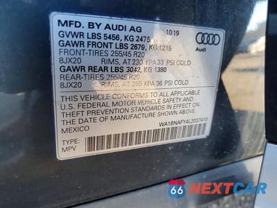 Zdjęcie 13 z 13 samochodu: 2020 AUDI Q5 PREMIUM PLUS VIN:WA1BNAFY4L2037410 - miniatura