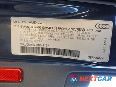 Zdjęcie 12 z 12 samochodu: 2018 AUDI A4 PREMIUM VIN:WAUDNAF40JA043197 - miniatura