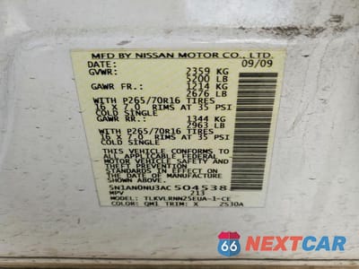 Zdjęcie 13 z 13 samochodu: 2010 NISSAN XTERRA OFF ROAD VIN:5N1AN0NU3AC504538 - miniatura