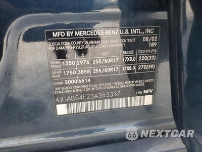 Zdjęcie 14 z 14 samochodu: 2003 MERCEDES-BENZ ML 320 VIN:4JGAB54E23A383337 - miniatura