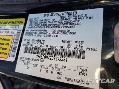 Zdjęcie 13 z 14 samochodu: 2013 FORD FUSION SE VIN:3FA6P0H72DR292334 - miniatura