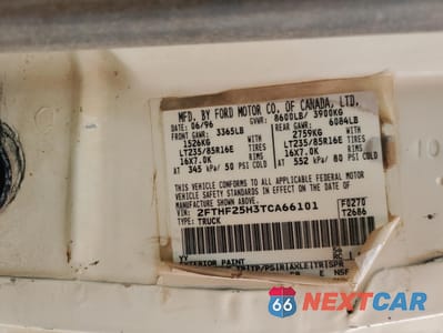 Zdjęcie 12 z 12 samochodu: 1996 FORD F250 VIN:2FTHF25H3TCA66101 - miniatura