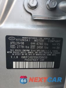 Zdjęcie 12 z 12 samochodu: 2009 HYUNDAI AZERA GLS VIN:KMHFC46D99A358459 - miniatura