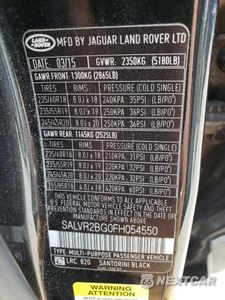 Zdjęcie 13 z 13 samochodu: 2015 LAND ROVER RANGE ROVER EVOQUE PURE PREMIUM VIN:SALVR2BG0FH054550 - miniatura