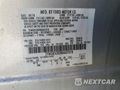 Zdjęcie 13 z 13 samochodu: 2019 FORD FLEX SEL VIN:2FMGK5C82KBA07018 - miniatura
