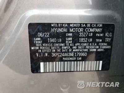Zdjęcie 13 z 13 samochodu: 2022 HYUNDAI ACCENT SE VIN:3KPC24A63NE179960 - miniatura