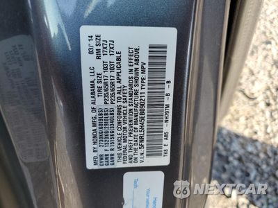 Zdjęcie 15 z 15 samochodu: 2014 HONDA ODYSSEY EX VIN:5FNRL5H45EB090211 - miniatura