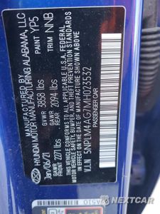 Zdjęcie 12 z 12 samochodu: 2021 HYUNDAI ELANTRA SEL VIN:5NPLM4AG7MH023532 - miniatura