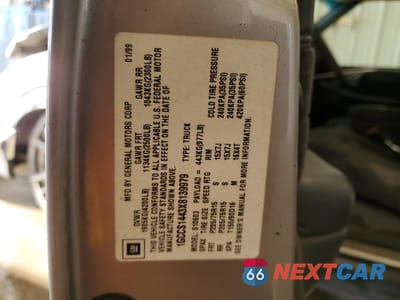 Zdjęcie 13 z 13 samochodu: 1999 CHEVROLET S TRUCK S10 VIN:1GCCS1443X8139979 - miniatura