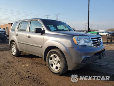 Czwarte zdjęcie samochodu z boku: 2014 HONDA PILOT LX VIN:5FNYF4H21EB012004 - miniatura