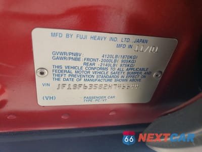 Zdjęcie 15 z 15 samochodu: 2002 SUBARU FORESTER L VIN:JF1SF63582H746644 - miniatura