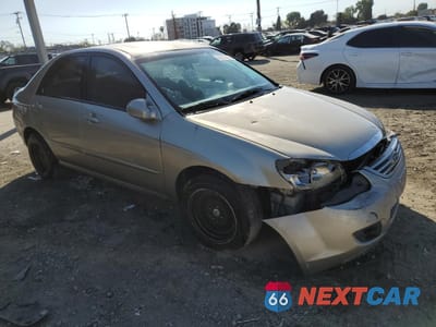 Czwarte zdjęcie samochodu z boku: 2007 KIA SPECTRA EX VIN:KNAFE122075378023 - miniatura