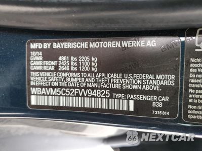 Zdjęcie 12 z 12 samochodu: 2015 BMW X1 XDRIVE35I VIN:WBAVM5C52FVV94825 - miniatura