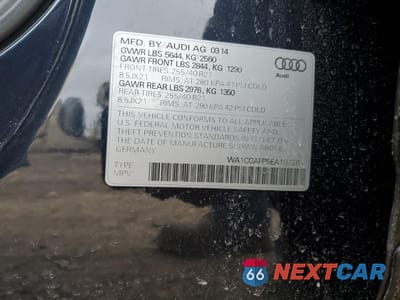 Zdjęcie 14 z 14 samochodu: 2014 AUDI SQ5 PREMIUM PLUS VIN:WA1CGAFP5EA107267 - miniatura