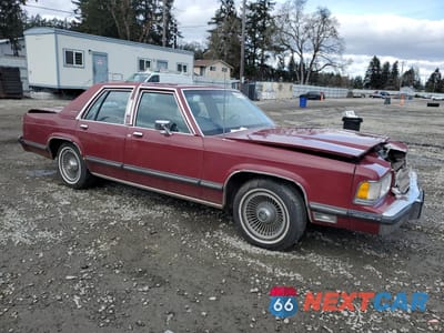 Czwarte zdjęcie samochodu z boku: 1989 MERCURY GRAND MARQUIS LS VIN:2MEBM75F7KX736570 - miniatura