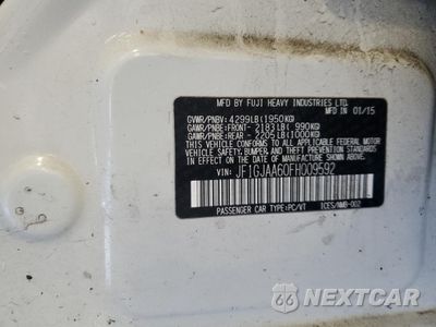 Zdjęcie 12 z 14 samochodu: 2015 SUBARU IMPREZA VIN:JF1GJAA60FH009592 - miniatura