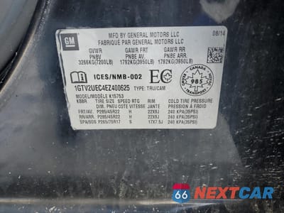 Zdjęcie 12 z 12 samochodu: 2014 GMC SIERRA K1500 SLE VIN:1GTV2UEC4EZ400625 - miniatura