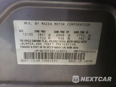 Zdjęcie 12 z 12 samochodu: 2006 MAZDA 3 I VIN:JM1BK32F261468014 - miniatura