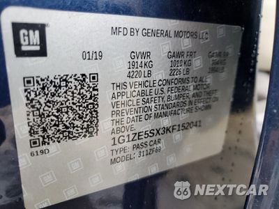 Zdjęcie 12 z 13 samochodu: 2019 CHEVROLET MALIBU PREMIER VIN:1G1ZE5SX3KF152041 - miniatura