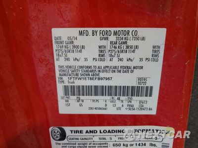 Zdjęcie 12 z 12 samochodu: 2014 FORD F150 SUPERCREW VIN:1FTFW1ET8EFB97957 - miniatura