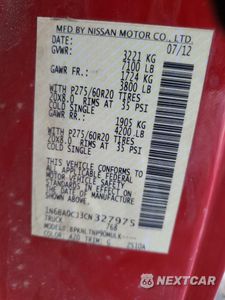 Zdjęcie 15 z 15 samochodu: 2012 NISSAN TITAN S VIN:1N6BA0CJ3CN327975 - miniatura