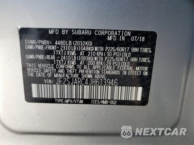 Zdjęcie 12 z 13 samochodu: 2018 SUBARU FORESTER 2.5I LIMITED VIN:JF2SJARC4JH613946 - miniatura