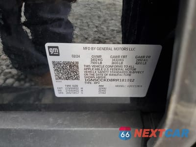 Zdjęcie 13 z 13 samochodu: 2024 CHEVROLET SUBURBAN C1500 LT VIN:1GNSCCKD8RR181012 - miniatura