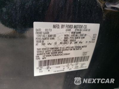 Zdjęcie 15 z 15 samochodu: 2013 FORD EXPLORER XLT VIN:1FM5K7D82DGC33041 - miniatura