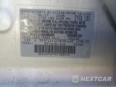 Zdjęcie 13 z 14 samochodu: 2017 NISSAN VERSA S VIN:3N1CN7AP9HL902425 - miniatura