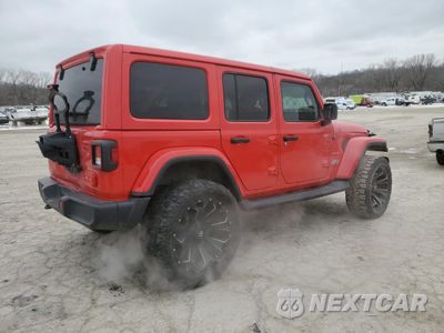 Trzecie zdjęcie samochodu z tyłu: 2020 JEEP WRANGLER UNLIMITED SAHARA VIN:1C4HJXEN7LW231198 - miniatura