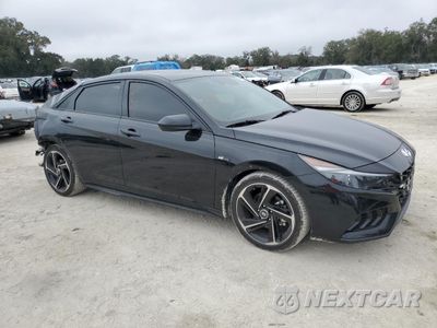 Czwarte zdjęcie samochodu z boku: 2023 HYUNDAI ELANTRA N LINE VIN:KMHLR4AF4PU570000 - miniatura