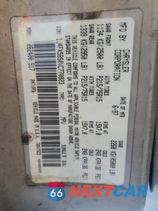 Zdjęcie 14 z 14 samochodu: 1997 JEEP GRAND CHEROKEE LAREDO VIN:1J4FX58S0VC770823 - miniatura