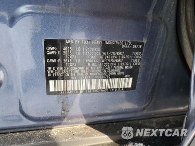 Zdjęcie 12 z 13 samochodu: 2017 SUBARU OUTBACK 2.5I PREMIUM VIN:4S4BSAFC7H3265790 - miniatura