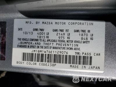 Zdjęcie 13 z 13 samochodu: 2014 MAZDA 3 GRAND TOURING VIN:JM1BM1W76E1129076 - miniatura