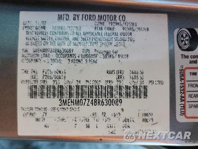 Zdjęcie 14 z 14 samochodu: 2008 MERCURY MILAN VIN:3MEHM07Z48R630089 - miniatura