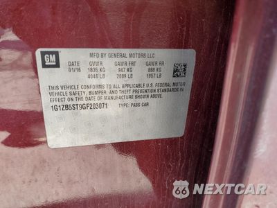 Zdjęcie 14 z 14 samochodu: 2016 CHEVROLET MALIBU LS VIN:1G1ZB5ST9GF203071 - miniatura
