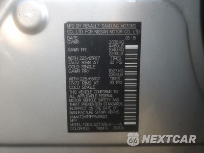Zdjęcie 15 z 15 samochodu: 2015 NISSAN ROGUE S VIN:KNMAT2MT9FP549921 - miniatura