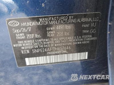 Zdjęcie 23 z 24 samochodu: 2018 HYUNDAI SONATA SE VIN:5NPE24AF1JH657646 - miniatura