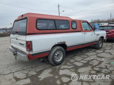 Trzecie zdjęcie samochodu z tyłu: 1987 DODGE D-SERIES D150 VIN:1B7FD14T1HS397372 - miniatura
