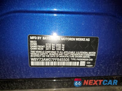 Zdjęcie 12 z 12 samochodu: 2023 BMW I4 EDRIVE 40 VIN:WBY73AW07PFR45505 - miniatura