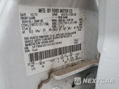 Zdjęcie 8 z 12 samochodu: 2012 FORD F350 SUPER DUTY VIN:1FT8W3DTXCEC18381 - miniatura