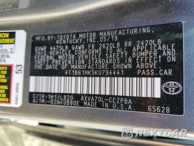 Zdjęcie 14 z 15 samochodu: 2019 TOYOTA CAMRY XSE VIN:4T1B61HK5KU794441 - miniatura
